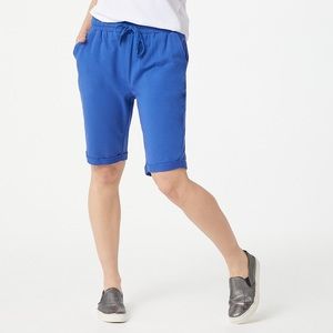 zuda Regular Z-Knit Cuffed Bermuda Shorts Drawcord - Ultramarine (sz S) A397039